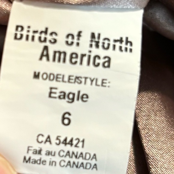 BIRDS OF NORTH AMERICA Sz 6 Eagle Dress In Winter Mist 100% Cotton Midi Dress - Picture 11 of 11